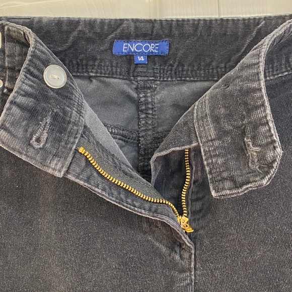 Encore Jeans Black Corduroy Trousers, with stretch, 14 Plus - Picture 4 of 15
